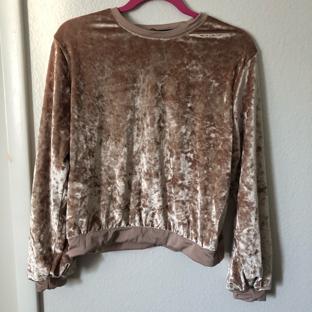 Missguided velour gold sweater